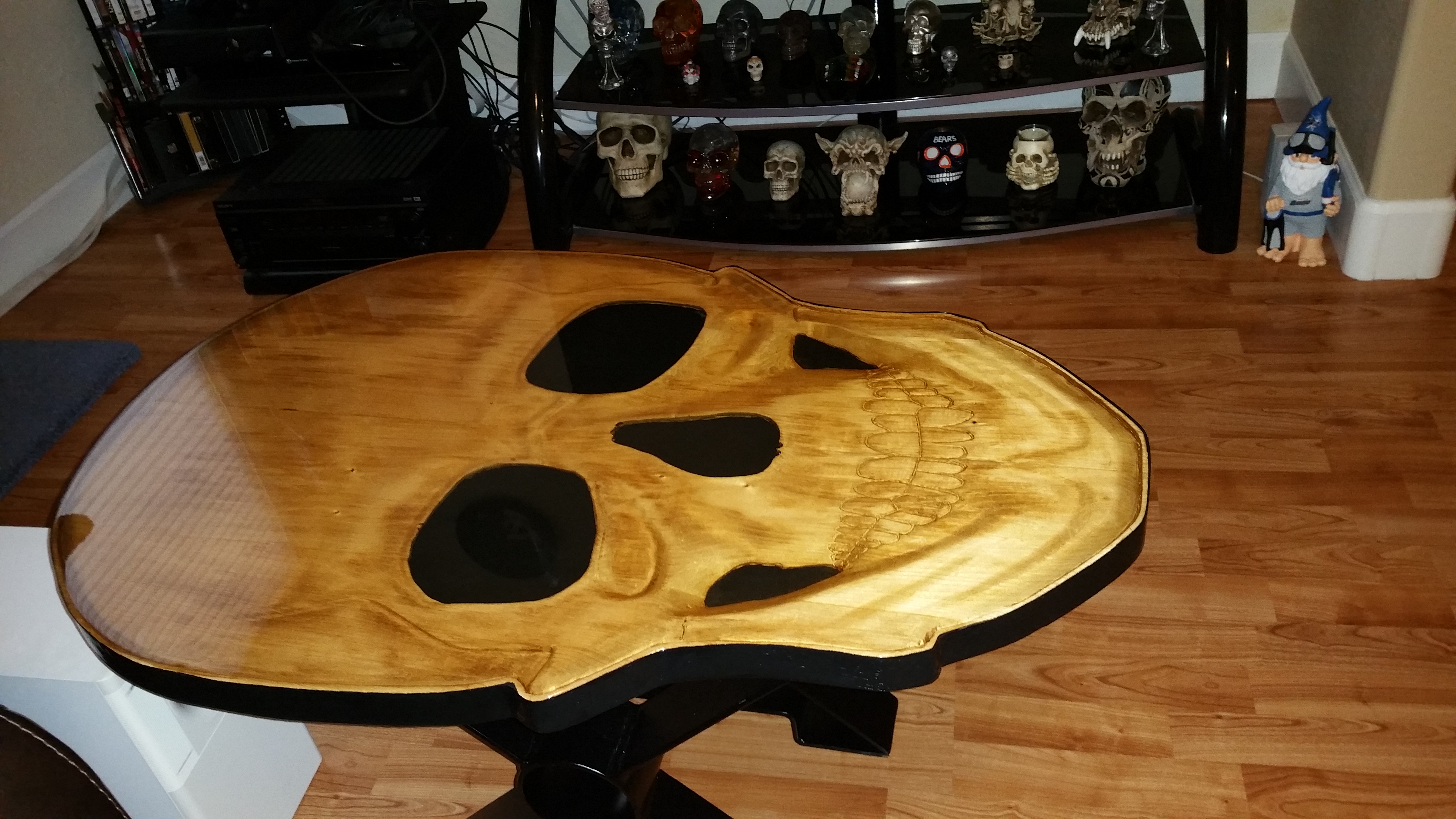 skull living room table
